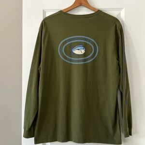 Southern Tide SKIPJACK Logo Olive Green Long Sleeve Tee XL